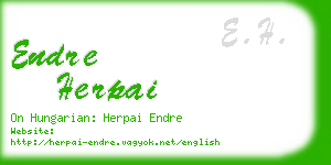endre herpai business card